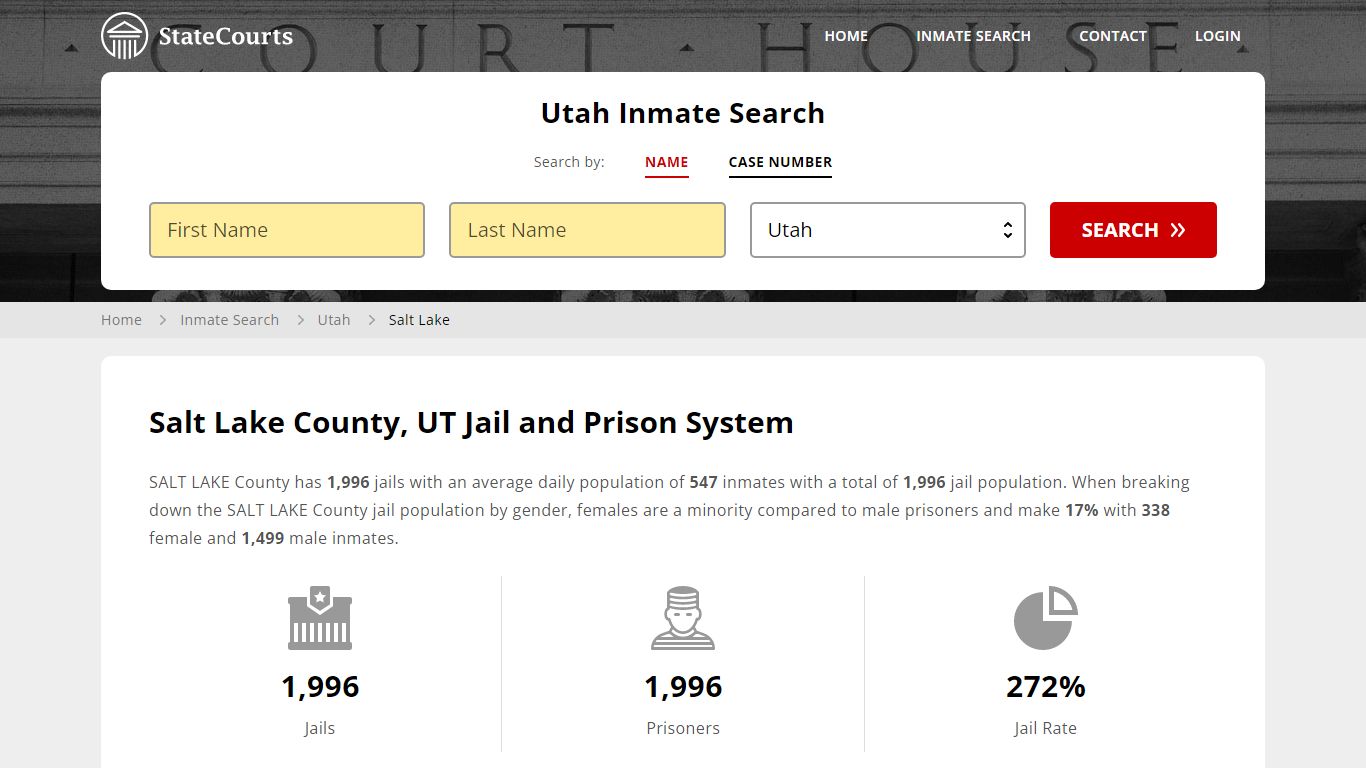 Salt Lake County, UT Inmate Search - StateCourts